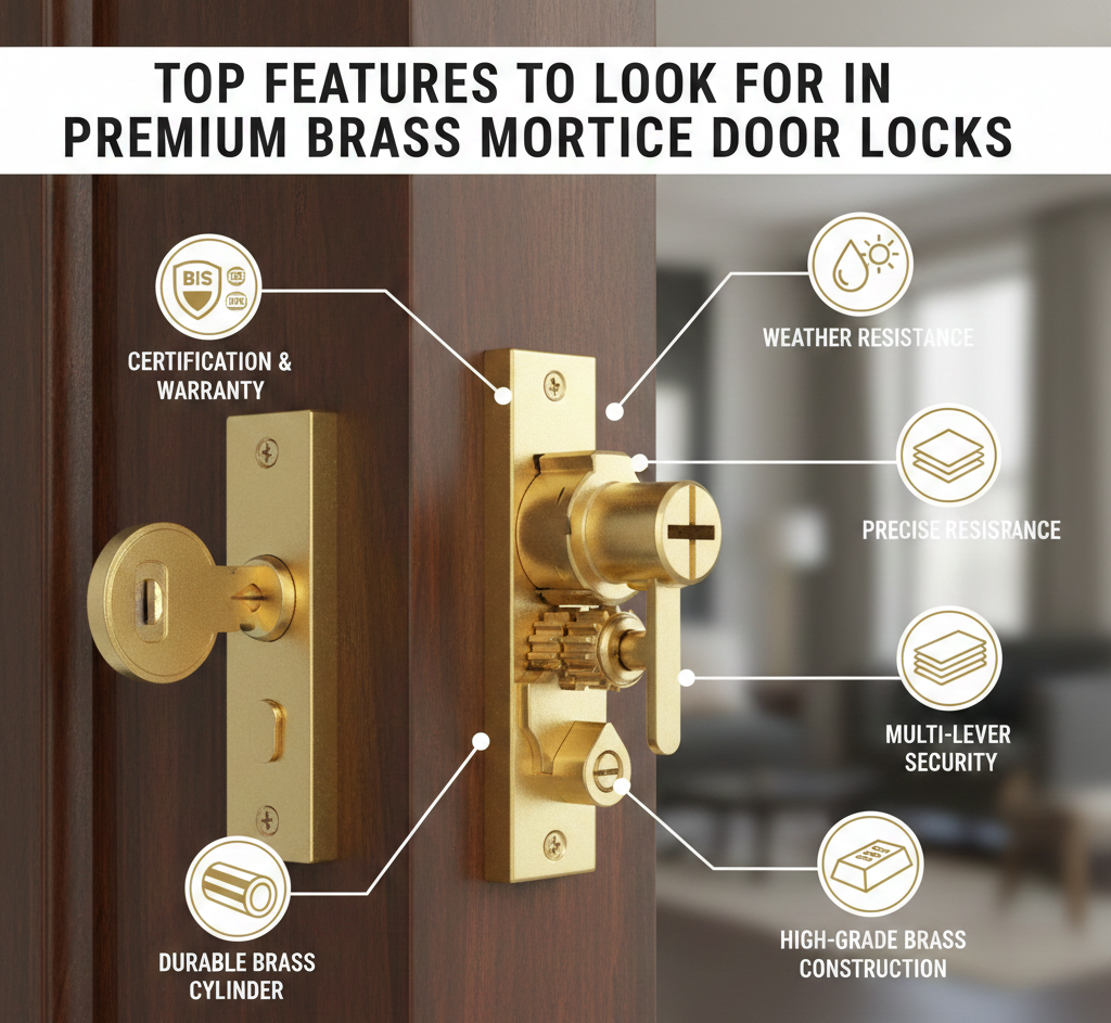 Top Features to Look for in Premium Brass Mortice Door Locks